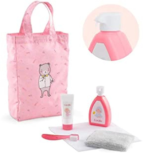 Corolle - Coffret de Toilette, 6 Accessoires, pour Poupon 36 et 42cm, dès 2 Ans, 9000140710