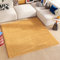 TAPISO Essence Teppich Quadratisch Shaggy Hochflor Langflor Senfgelb Gelb Einfarbig Weich Modern Design Wohnzimmer Schlafzimmer ÖKOTEX 160 x 160 cm