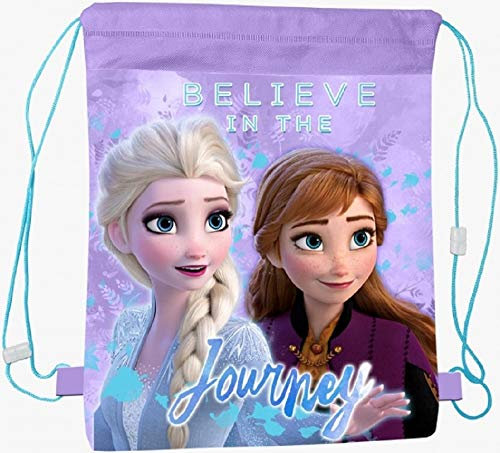 Frozen II Turnbeutel mit Kordelzug, Aufschrift Believe in the Journey, 43,2 x 33 cm