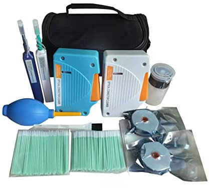 D YEDEMC Fiber Optic Connector Cleaning kit with 1.25mm / 2.5mm Cleaner Pens & Cleaner Cassette and Cleaner Cassette Replacement Tapes for Cleaning FC SC ST LC MU Connectors