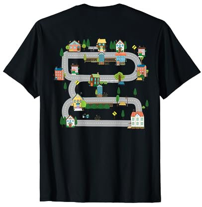 Spielmatte Auto Kinder Spielteppich auf Rückseite Lustiges T-Shirt