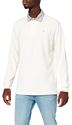 HACKETT LONDON Mens Refined Rugby Shirt, 8EFJET Stream, M