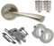 Haven Heritage ® Door Handles Chrome & Satin Duo Arched Twist Astrid Interior Lever On Rose Full Lock Door Set Rose Diameter Approx 51cm Inc Escutcheons