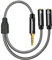 Yeung Qee Headphone Mic Splitter Adapter 3.5mm Male to 2 Dual 3.5mm Female Audio Mic Y Splitter Adapters Cable Compatible with Phone, Laptop, PS4,Gaming Headset, External Microphone& More (30cm,black)