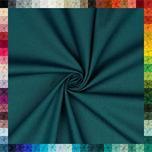 VmG-Store Baumwollstoff Uni 100% Baumwolle Oeko-Tex Meterware ab 50cm über 70 Farben zur Auswahl (081 I Dunkel Petrol, 200 x 148cm)