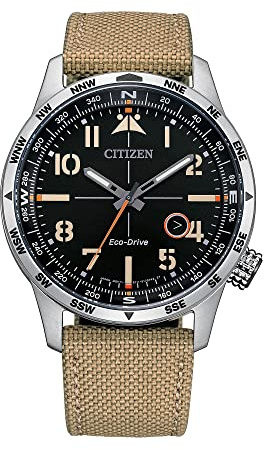 CITIZEN Men's Eco-Drive Avion 43mm Stainless Steel BM7550-01E