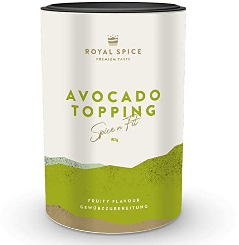 Royal Spice Avocado Topping 90g - Avocado Gewürz & Topping für Avocados, zum Würzen von Bowls & vegetarischen Gerichten oder zum Abschmecken einer leckeren Guacamole - Spice n Fit