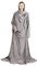 ASAB Wearable Blanket With Sleeves Cosy Fleece Hooded Blanket Pocket Ultra Soft Plush Fleece Blanket Snuggle Blanket For Men And Women Extra Long Warm Throw One Size Fits All 185 x 130 cm (Grey)