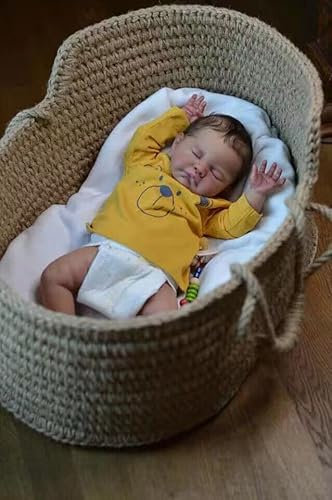 Anano Bambola Reborn Maschio Neonato In Silicone Morbido 48CM Realistico Bambola Che Sembrano Vere Bambole Reborn Occhi Chiusi Baby Bambini Compleanno Regali Costa Poco