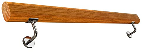 WORDFUN Handlauf Vintage Hölzern 400cm, 500cm, Oval rutschfeste Wandgriff, Verschleißfest Treppensteigen Treppengeländer, 80 cm Über Dem Boden, Stabil Und Belastbar Ohne Zu Kippen
