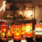 DONGSZQ Halloween Deko Teelichter, 8 Stück Halloween Windlicht Tischdeko, Horror Halloween Kerze Lichthülle mit Kürbis Skorpion Krähe Totenkopf Spinne-Muster für Teelichter, LED Lichter oder Kerze(B)