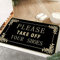AUSTAB Decorative Doormat, Black, 43 x 74 cm, Non-Slip, Waterproof, Flat Woven, Letter Print, Low Pile, Perfect for Entrances, Residential and Commercial Settings, Housewarming Gifts