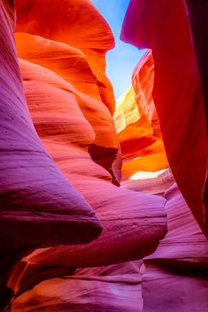 adrium Acryl-Bild 80 x 120 cm: Antelope Slot Canyon, beleuchtet durch Sonnenlicht, Page, Arizona, USA (192557071)