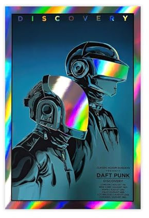 THEGIS Daft Punk Poster Discovery Album Cover Leinwand Poster Schlafzimmer Dekor Sport Landschaft Büro Zimmer Dekor Geschenk ungerahmt 30 x 45 cm