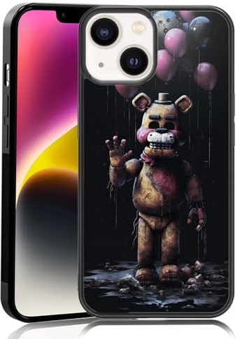 MMYAJT Black Cute Phone Case Fit for iPhone 14, TPU Shockproof Protective iPhone Case Horror Video Game Phone Cover Gift for Boy Girl Men Women