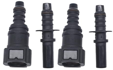 HISports Fuel Line Hose Pipe Quick Release Male&Female 9.89mm ID8 Nylon Straight Push-On Connector 2pcs