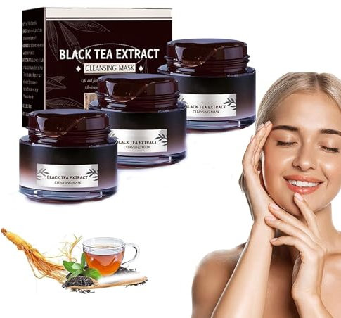 Soly Black Tea Mask, Soly Black Tea Mask Peel Off, Tea Skinning Gesichtsmaske, Black Tea Skinning Face Mask, Remove Blackheads Cleansing Mask, Lift and Firm Skin (3PCS)