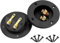 QWORK® 2 Piezas Terminal Altavoz Conector de Terminal de Caja de Altavoz, 2 Vías Terminal Altavoz Conectores de Copa de Resorte Redondos
