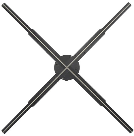Ventilatore con Ologramma 3D, Display Pubblicitario per Proiettore con Ologramma 3D da 22 Pollici con Telecomando WiFi Bluetooth APP, per Insegne di Negozi Aziendali, Bar, (Spina