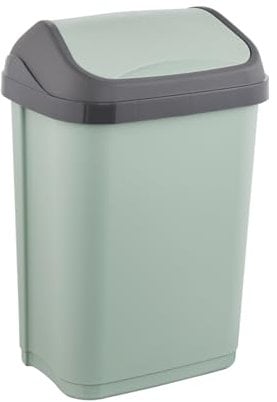 keeeper Cubo de basura con Tapa Basculante, 10 l Verde nórdico, gama Swantje