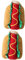 Sosoport 2stücke Funny Hot Dog Kostüm Für Haustiere Elastische Hundekleidung Für Halloween Und Weihnachten Xs Für Katzen Und Hunde Für Partys Und Cosplay