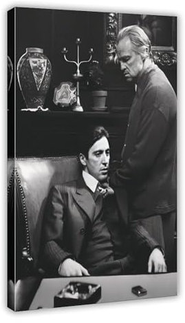 AMATWI Filmposter Der Pate, 42 Stück, Leinwandposter, Wandkunst, Dekordruck, Bild Gemälde für Wohnzimmer, Schlafzimmer, Dekoration, Rahmen-Stil, 40 x 60 cm