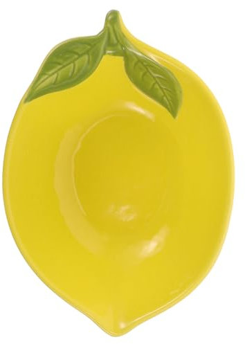 Ciieeo Lemon Shaped Ceramic Bowl Adorable Multi-Purpose Serving Dish for Salad Dessert and Snacks Sturdy Kitchen Tableware Creative Fruit Bowl for Parties and Gatherings