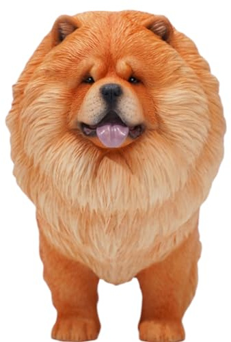 HiPlay JXK Collectible Dog Figure: Chow Chow, Expertly Hand-Painted, Lifelike, Safe Resin, 1:6 Scale Miniature Animal Figurine JXK173A
