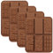 YXHZVON 4 Stück Silikon Schokoladenform, Pralinenform mit 6 Mulden, Non-stick Silikon-Backform, Süßigkeitenformen für Backen, Kekse, Peanut Butter (Braun)