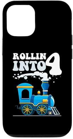 Hülle für iPhone 13 Rollin' Into 4 Train, 4. Geburtstagsfeier, vierjährige Jungen