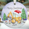 Construction Ornaments Christmas for Kids Boys - Bagger Christmas Ornament, Boy Ornament - Bagger Ornamente für Weihnachtsbaum, Bauornamente für Weihnachtsbaum - Keramik Ornament