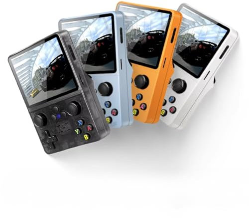 Retro Handheld, Video Game Pocket Console, console da gioco portatile 3,5 pollici, schermo IPS retrò, portatile, per Linux Open Source System (64G o 128G) (nero 64G)