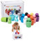Ryfpdml Colour Sorting Toys for Toddlers, 12 Pcs Color Sorting Cups, Matching Games, Preschool Educational Learning Colour Toys for Kids Family Party