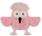 Apricot Lamb Peluche flamant rose vif pour enfants, doudou mignon pour bébé fille et garçon, flamant rose moelleux, 16 cm
