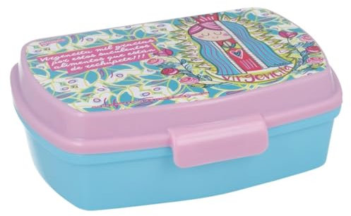 ALMACENESADAN; 5463; Confezione ritorno a scuola e regalo; composto da portapranziera-Sandwich rettangolare multicolore, prodotto riutilizzabile, senza BPA (vergine)