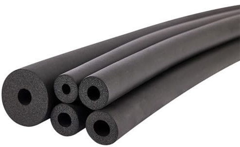 Tube d'isolation pour Tube Solaire Extérieure Tuyau en Mousse de poignée Tuyau Flexible en Caoutchouc Tube Ignifuge pour Protection De Tuyau d'eau(ID20mmxT9mmxL170cm)