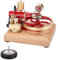 BuildCubes Verbrennungsmotor Modellbau, Mini Motor Bausatz 1.9CC Viertaktmotor Bausatz Horizontal Einzylinder Motor Benzinmotor Modell für Dreirädrige Fahrzeuge, Spielzeuggeschenk