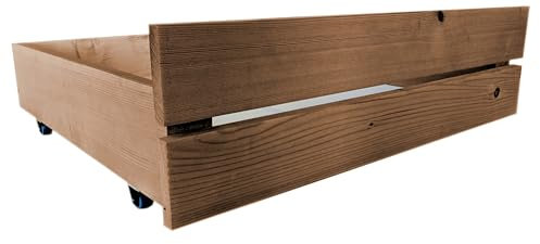 Lermowood Palettenbett M2 2 x Bettschubladen Eiche 30cm | Bettkästen Holzbett kisten Massivholzbett