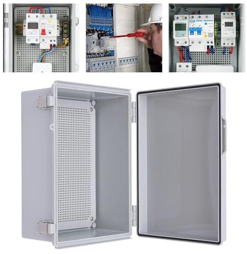 NEWFUN Cuadro Electrico, Armario Electrico IP66, Armario de Distribución Exterior con Accesorios de Montaje en Pared 200×300×170MM