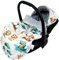 BabyLux Fußsack 90cm für Babyschale, Kinderwagen & Buggy, Minky, ideal für Frühling, Sommer Herbst &, warm & weich Kinderfußsack (148. Grau + Dschungel)