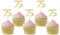 Sotpot 30PCS Gold Glitter 75th Birthday Cupcake Toppers Cheers to 75 Years Cupcake Picks for 75th Birthday Anniversary Party Decorations