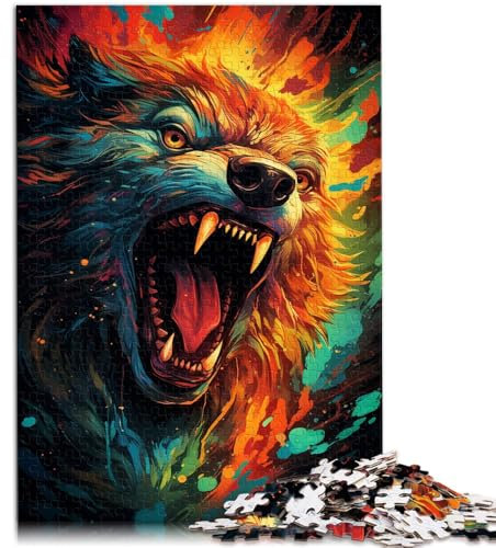 1000-teiliges Puzzle für Erwachsene, wildes, buntes Biest, Heimdekorationspuzzle, 26 x 38cm, Analyse und Logik für Teenager ab 14 Jahren