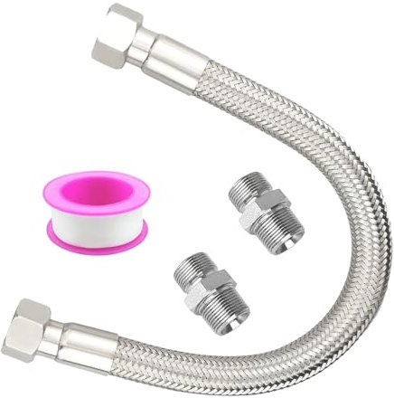 Tuyau de démarrage de compresseur de qualité industrielle avec 50,8 cm de longueur 450 PSI et haute température 398,9 °C, connecteur mâle NPT de 1,27 cm, raccords des deux côtés rotatifs librement