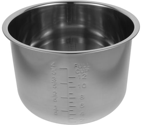 ULTECHNOVO Olla Interior para Olla Eléctrica De Arroz Acero Inoxidable Resistente Antiadherente Capacidad Recambio para Cocina Doméstica