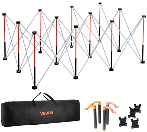 VEVOR Banco da Lavoro Pieghevole Portatile 1865 x 1261 mm Tavolo di Lavoro Pieghevole Senza Montaggio, Carico di 2041 kg con Borsa Portaoggetti, Piano del Tavolo Non Incluso, per Garage, Officina