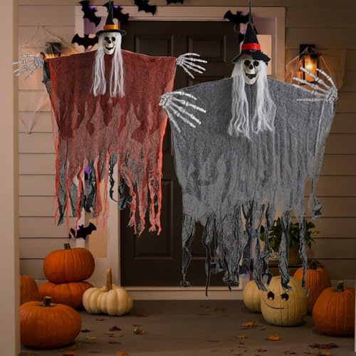 2 Stück Halloween-Dekoration für den Außenbereich, Halloween-Dekoration, für den Innenbereich, Geist Halloween, für den Innen- oder Außenbereich