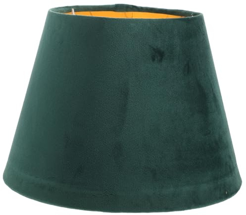 NUOBESTY Lampenschirm 30cm Grün aus Stoff mit Gefütterter Innenlage Einfache Montage für Nachttisch und Stehlampe Wohndekoration