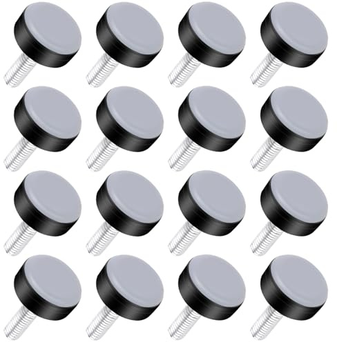 16 Stück 20 x 6mm Teflongleiter, Möbelfüße Nivellierfüße mit Gewinde M6