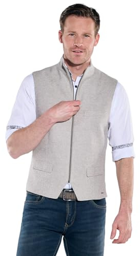 engbers Herren Sakko-Weste mit Zipper, Beige