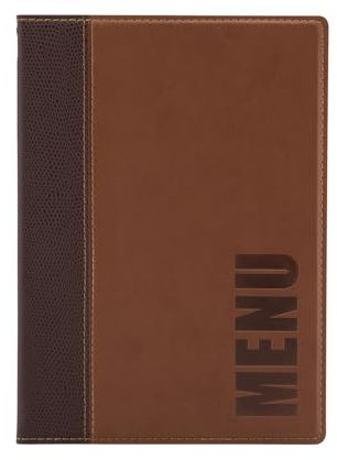 Titulaire Menu contemporaine - Couleur A5: Light Brown. 1 Insérez (4 pages).